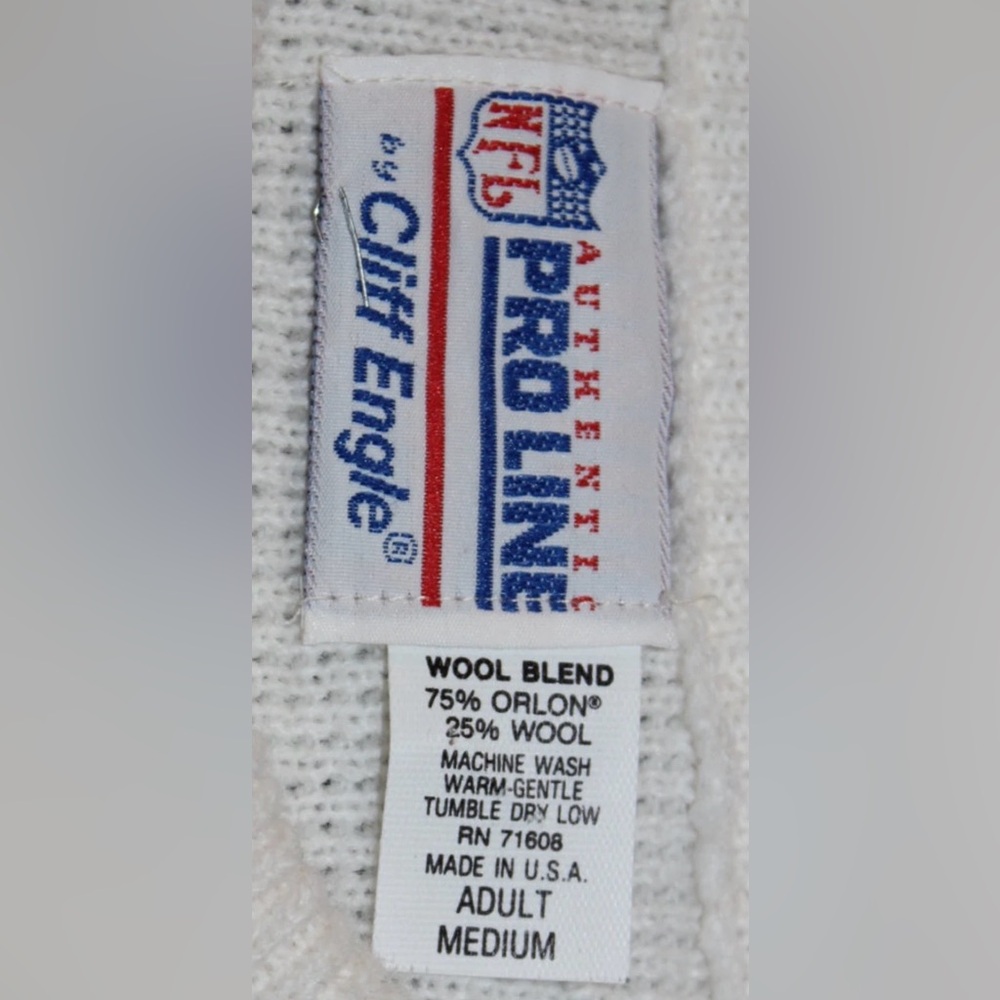 Vintage 1980's Chicago Bears Cliff Engle Authentic Pro Line NFL Sweater Adult M - Picture 4 of 4